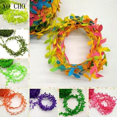 YO CHO 10m Artificial Flower Leaves String Home Wedding Decoration DIY Christmas Wreath Gift Decorate Dress Hotel Wall Fake Leaf