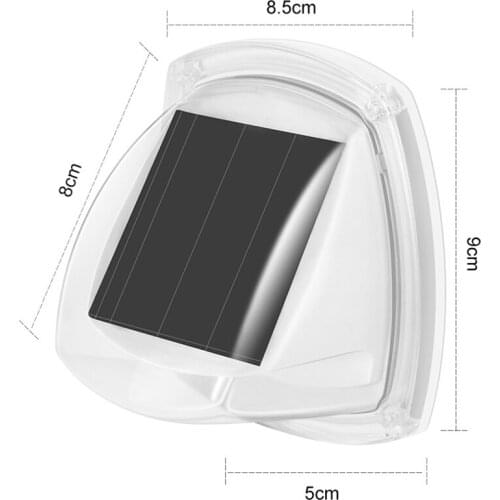 2PCS/Lot Solar Deck Lights Driveway Dock Lights, 8 Led Wireless Waterproof Outdoor Warning Step Lights for Garden Pathway