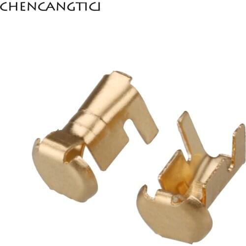 20 Pcs Auto Brass Tyco Wire Harness Connector Crimp Terminal Fuse Holder Button Contact DJ9007A