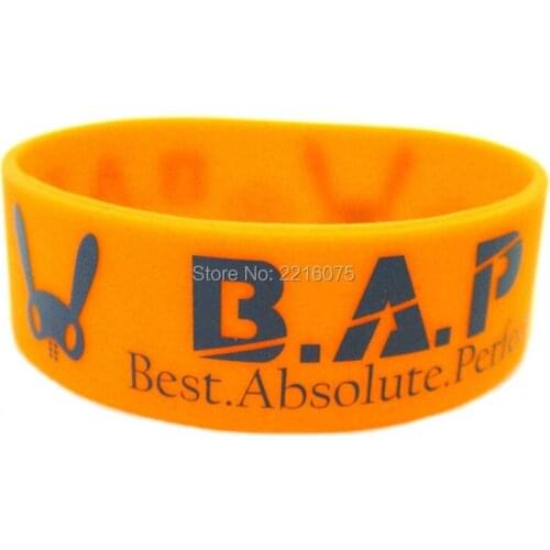 300pcs One Inch B.A.P K-POP BAP wristband silicone bracelets free shipping by DHL express