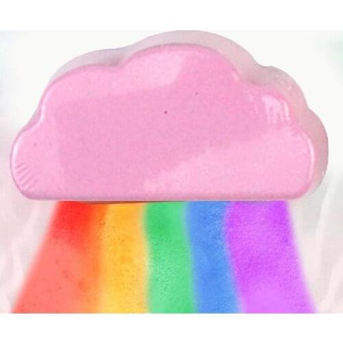 5 Colors Rainbow Soap Cloud Bath Salt Moisturizing Exfoliating Cleaning Body Skin Bubble Bath Bombs Multicolor For Baby Adults