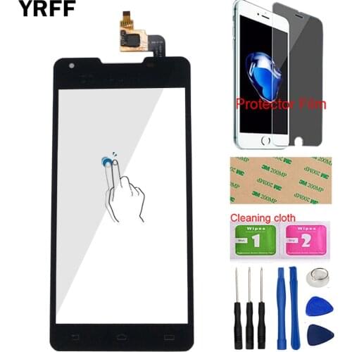 5'' Lens Sensor For Philips Xenium W6610 W6618 Touch Screen Front Glass Digitizer Panel TouchScreen Tools Protector Film