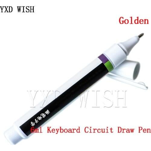6ml Keyboard Circuit Draw Instantly Magical Pen Circuit DIY Pen Maker Kids Education Repair Conductive Brush Conductive Ink Pen