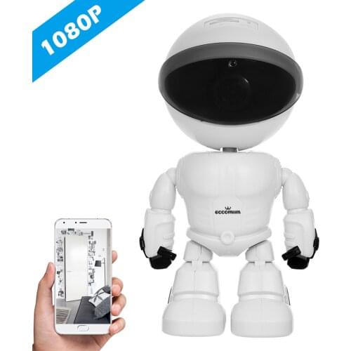Eccomum 1080P Wireless Camera Robot Intelligent Motion Detection Auto-Tracking Baby Monitor Home Security Audio Surveillance Cam
