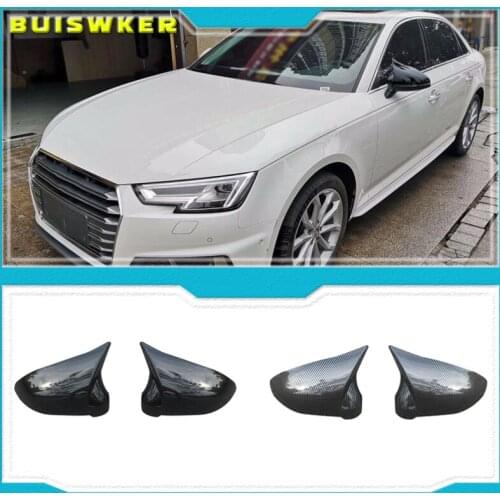 Carbon Fiber Car Rearview Mirror Covers for AUDI A4 S4 B9 A5 S5 Avant Allroad Quattro 2017-2019