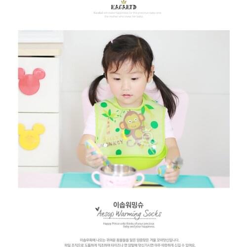 Baby products, cartoon silica gel Bib baby mouth towel, waterproof and leakproof rice bag, childrens mouth water sof