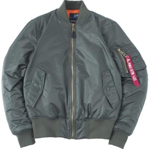 Men Hip Hop Padded Letterman Winter Waterproof Nylon Puffer Red Women Coat Plus Size Air Force Pilot Ma1 Bomber Flight Jacket