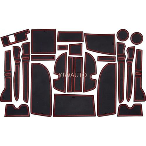 Door Slot Mat for Toyota 4runner Gate Groove Cushion Car Door Rubber Cup Holder Mats Anti-slip Carpets Position