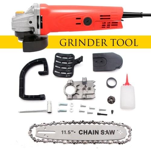 1080W 11000r/min Electric Angle Grinder for Home DIY Grinding Sanding Cutting Metal Polishing Machine Power Tool M10 Chain Saw