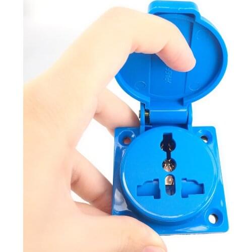 EU US AU UK Universal Waterproof Industrial Socket 10A 250V IP44 AC Power Power Connector Plug Electrical Wall Socket With cover