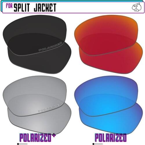 EZReplace Polarized Replacement Lenses for - Oakley Split Jacket Sunglasses - BkSrP Plus-RedBlueP