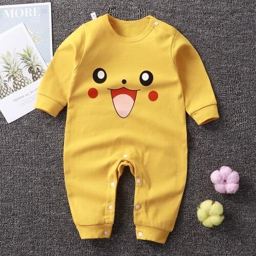 Newborn Autumn Clothes Baby Romper Pure Cotton Print Cartoon Baby Jumpsuit Toddler Girl Climbing Clothes Infant Cute Pajamas
