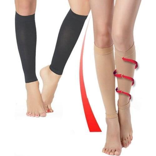 1 pair Pressure leg Sleeve Socks protector Compression Calf Stockings Elastic Non-Slip Running Socks Sports Outdoor Exercises