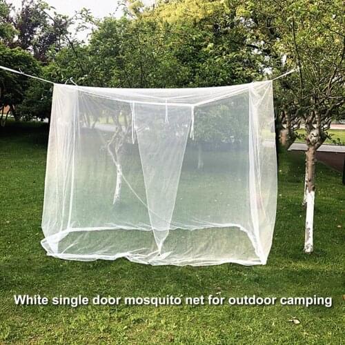 Square White Mosquito Net Single-door Sleeping Folding Tent for Patio Camping Mosquito Net Outdoor Insect Tent Travel Tools