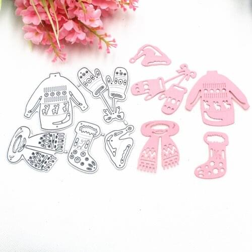 Christmas Costume Metal Cutting Dies Clothes Embossing Mold DIY Scrapbooking Album Paper Craft Knife Mould Blade Punch Stencils