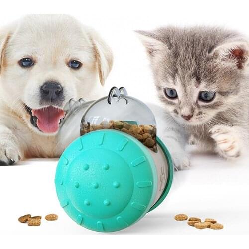 Pet Dog Bowl Feeder Cat Feeding Interactive Toys Pets Tumbler Leakage Food Bite Resistant Ball Pet Training Exercise Fun Bowl