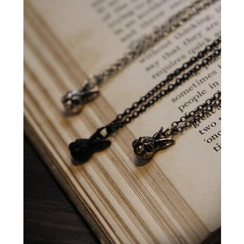 Fashion Hiphop Style Boho Chic vintage Little Rabbit Head Necklace for women unisex Sweetheart Baby Pet Necklace Gift Jewelry