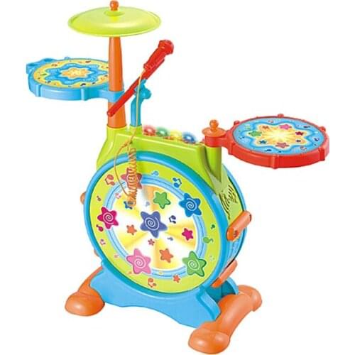 Children Jazz Drum Percussion Musical Toys Musical Drum Toys Microphone Kids Microphone with Stand Baby Music TOYS BB50YQ