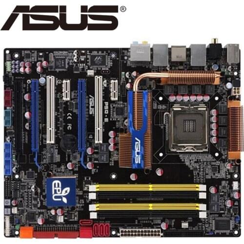 Asus P5Q-E Desktop Motherboard P45 Socket LGA 775 For Core 2 Duo Quad DDR2 16G UEFI ATX BIOS Original Used Mainboard On Sale