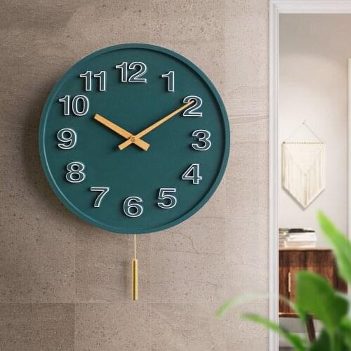 Nordic Silent Wall Clock Modern Design Digital Pendulum Minimalist Wall Clock Kitchen Living Room Reloj De Pared Home Decor Bb50