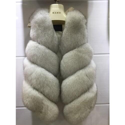 2019 new full-skin jacket anti-season special clearance natural real fox fur vest womens winter warmful outerwear jacket coats