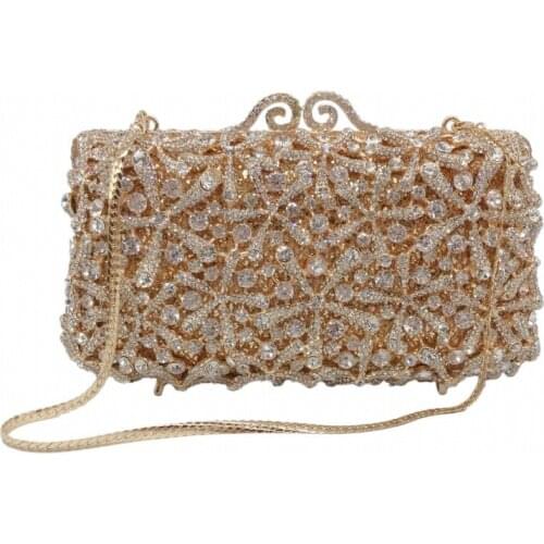 20x11CM The New Starfish Diamond-studded Dinner Bag Hollow Metal Hard Box Crystal Bag Banquet Dress Hand Women a6749