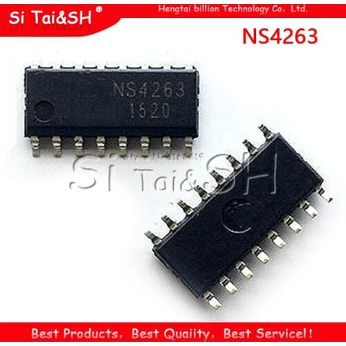 5PCS NS4263 SOP-16 Class AB/Class D switching, 3W two-channel audio amplifier + stereo headphone function