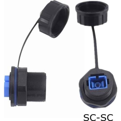 Optical Fiber Waterproof SC to SC Connector Socket M20 Outdoor Armored Iron Tower Base Station Jumper Cable Water Proof Extender