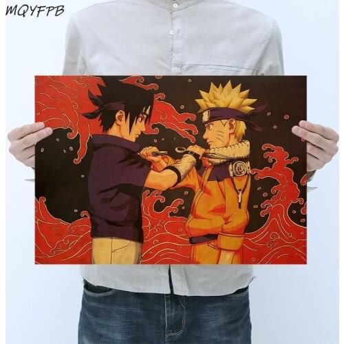 Japanese Anime Kraft Paper Poster Home Room Decoration Bedroom wall art Painting Core 50.5x35cm