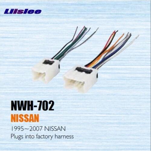 Plugs Into Factory Harness For Nissan 1995~2007 -Radio Power Wire Adapter/Aftermarket Stereo Cable/Male DIN To ISO