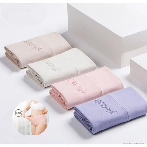 High Waist 4Pcs/Set Panties Womens Cotton Underwear Soft Body Shaper Seamless Briefs Female Breathable Lingerie Plus Size 5XL