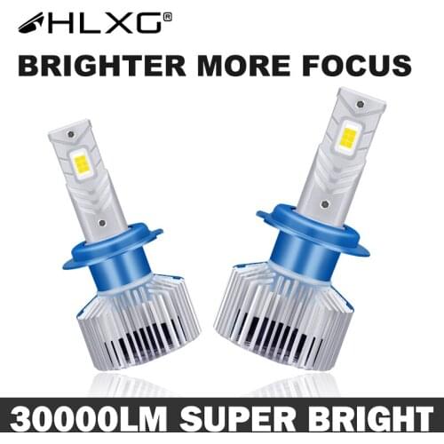 HLXG H11 bulb 30000LM 6000K H4 led 9005 9006 HB3 HB4 LED luces H8 H9 h7 luz led headlight car lamp auto lampada Light 12V h7 led