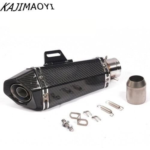KAJIMAOYI 51mm Universal motorcycle Carbon exhaust muffler for FZ1 R6 R15 R3 ZX6R ZX10 Z900 1000 CBR1000 GSXR1000 650 K7 K8 K11