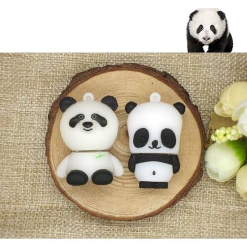 Cartoon Panda PenDrive External Memory Storage USB Flash Drive 64GB Pen drive 32GB 16GB 8GB 4G Thumbdrive Stick U Disk
