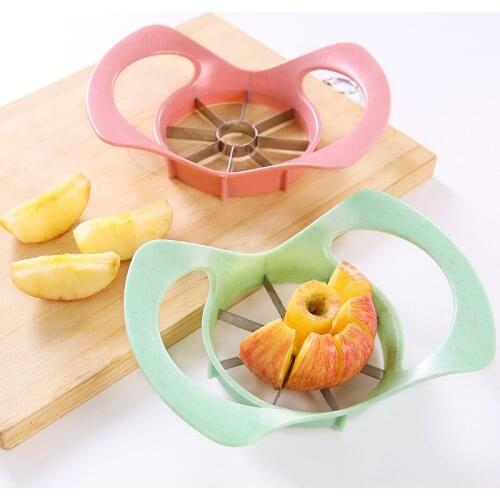 Apple Cutter Slicer Vegetable Fruit Divider Peeler Tools Wheat Straw Multifunctional Stainless Steel Kitchen Accessories