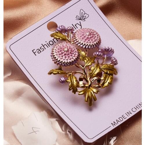 Vinage Enamel Sunflower Diasy Red Rose Flower Brooches For Women Wedding Party Corsage Jewelry Accessories Lapel Pins Wholesale