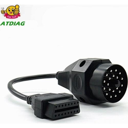 1Pcs OBD OBD II Adapter for BMW 20 pin to OBD2 16 PIN Female Connector e36 e39 X5 Z3 for BMW 20pin Newest