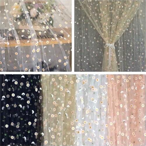 1yard Length 140cm With Embroidered Tulle Mesh Net Lace Fabric For Wedding Dress Decoration High Quality
