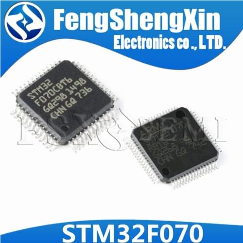 10pcs 100% New STM32F070F6P6 STM32F070CBT6 STM32F070RBT6 TSSOP20 LQFP48 LQFP64 32-bit MCU
