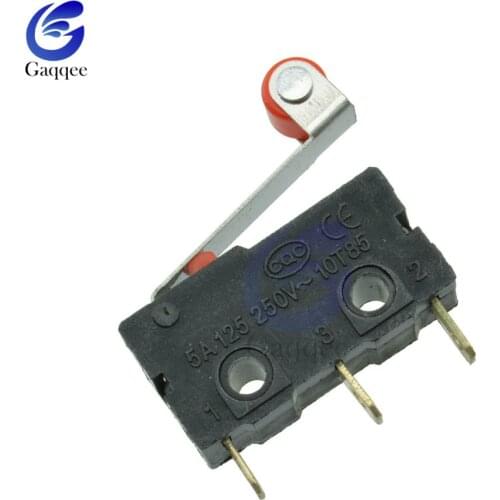 10Pcs KW12-3 Micro Roller Lever Arm Normally Open Close Limit Switch