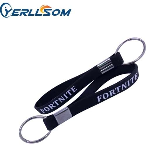 200PCS/lot Free shipping customized screen print writing silicone keychain for events YS19080205