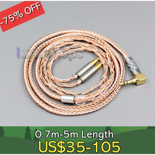 3.5mm 2.5mm 4.4mm XLR Balanced 16 Cores OCC Silver Plated Cable For Audio Technica ATH-ADX5000 ATH-MSR7b 770H 990H A2DC LN006394