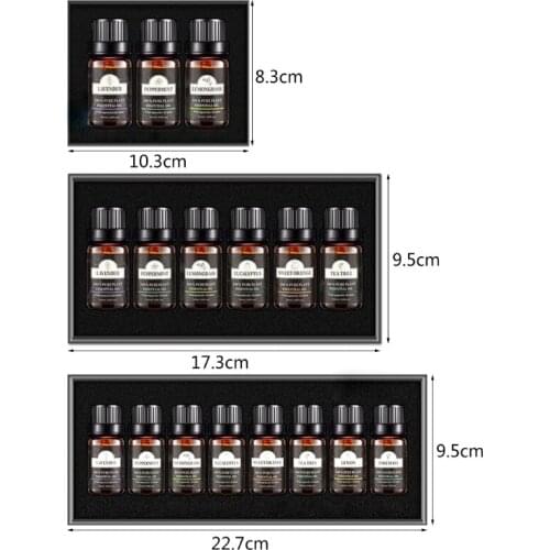 3/6/8 Bottle/box 10ml Aromatherapy Pure Essential Oil Aroma Diffuser Plant Oil U2JD