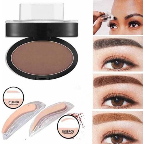 3PCS/Lot Eyebrow Shadow Set Eyebrow Powder Seal Waterproof Eyebrow Stamp Natural Shape Brow Stamp Powder Quick Makeup Kit Set