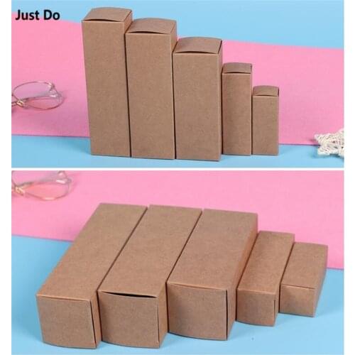 3x3x12cm kraft paper box DIY Lipstick Perfume Essential Oil Bottle packaging box valve tube package kraft Paper packing Box