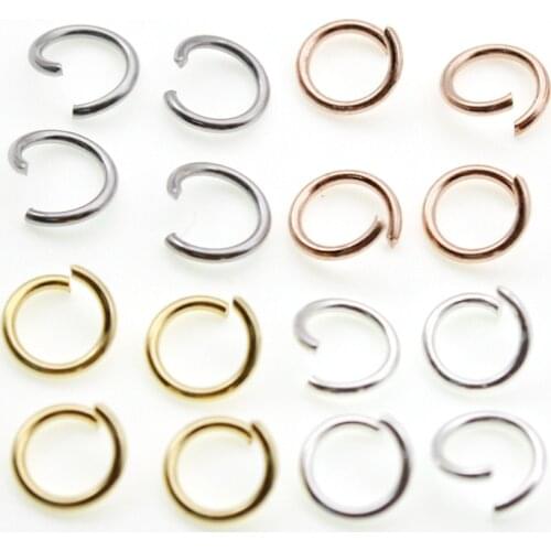 4 5 6 7 8 10mm Stainless Steel Silver Gold DIY Jewelry Findings Open Single Loops Jump Rings & Split Ring for Jewelry Making