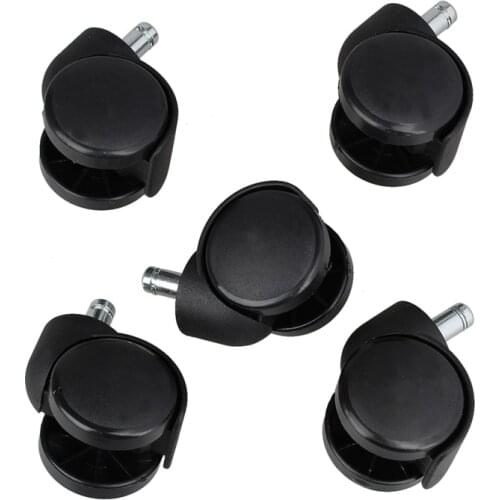 5 x Replacement Office Computer Chair Stem Swivel Castors Casters Wheels Black