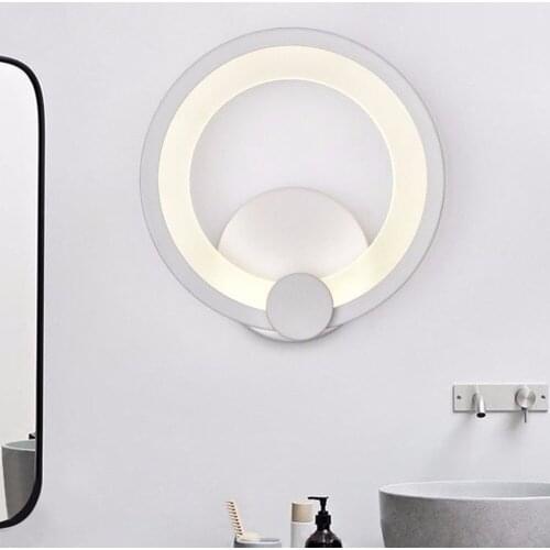 ANTINIYA Simple Modern Wall Light LED Metal Acrylic Ring Wall Sconce Diameter 19cm Indoor Lighting Wall Lamp For Hallway Bedroom