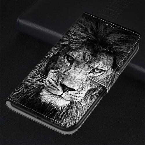 Phone Bags Cat Lion Flower Stand Case For Huawei Honor 6A 6C Pro 7S 7X 8A 8S 8X 9X 10X Lite 10 9 8 Lite Cat Tiger Wallet DP08F
