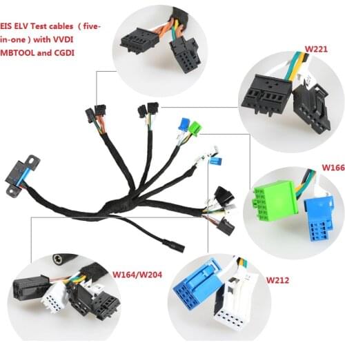 EIS ELV Test cables for Mercedes Benz Work with VVDI MB BGA TOOL and CGDI Prog MB 5 in 1 (W204 W212 W221 W164 W166)